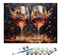 Pintura por Números Adultos taza Pintar por Numeros Amar Kits para Principiantes y Niños Edades 8-12 DIY Paint by Numbers con Pinceles y Acrílicas Decoracion Hogar 80 x 120 CM, (Sin Marco) L8-221
