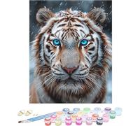 Pintura por Numeros Adultos Tigre Cuadros por Numeros Animal Entretenimiento Adultos Painting by Numbers Retro DIY Lienzo Grande Pintura para Decoracion Hogar, Regalo Mujer Sin Marco 60x90cm 3-986Y4