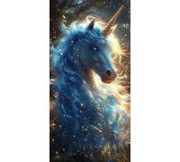 Pintura por Numeros Adultos Unicornio Cuadros para Pintar por Numeros Animal Kit Pintura Entretenimiento Adultos Painting by Numbers DIY Paintings Kits, Decoracion Regalo 60x120cm Sin Marco 5-928A0O
