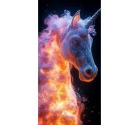 Pintura por Numeros Adultos Unicornio Cuadros para Pintar por Numeros Caballo Kit Pintura Entretenimiento Adultos Painting by Numbers DIY Paintings Kits, Decoracion Regalo 70x140cm Sin Marco 1-4528NY