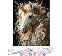 Pintura por Numeros Adultos Unicornio Cuadros por Numeros Mariposa Entretenimiento Adultos Painting by Numbers DIY Lienzo Grande Pintura para Decoracion Hogar, Regalo Mujer Sin Marco 70x100cm 3-2572F