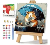 Pintura por números niños, animales pintura por números a partir de 5, 6, 7, 8, 9, 10, 11, 12 años, niña y niño, lienzo de colores, pinturas acrílicas, kit de pintura al óleo para decoración del hogar