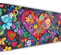 Pintura por Números para Adultos Abstracto Pintar por Numeros Niños Principiantes Amar,DIY Kit de Pintura al óleo de Lienzo con Pinceles,Paint by Numbers Pigmento Acrílico,Mujer Regalo 300x100 cm L868