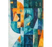 Pintura por Números para Adultos Abstracto Pintar por Numeros Niños Principiantes Color,DIY Kit de Pintura al óleo de Lienzo con Pinceles,Paint by Numbers Pigmento Acrílico,Mujer Regalo 40x50cm E1-552