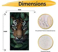 Pintura por Números para Adultos Animal Pintar por Numeros Niños Principiantes Tigre, DIY Kit de Pintura al óleo de Lienzo con Pinceles, Paint by Numbers Acrílico, Mujer Regalo 50x100cm LE-404