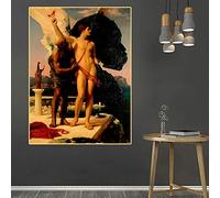 Pintura por números para adultos Frederic Leighton, Ícaro y Dédalo, kits de pintura por números para adultos sobre lienzo