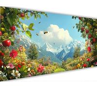 Pintura por Números para Adultos Fruta Pintar por Numeros Niños Principiantes Paisaje,DIY Kit de Pintura al óleo de Lienzo con Pinceles,Paint by Numbers Pigmento Acrílico,Mujer Regalo 100x200cm LE-197