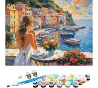 Pintura por Números para Adultos mujer Pintar por Numeros Niños Principiantes piano, DIY Kit de Pintura al óleo de Lienzo con Pinceles, Paint by Numbers Pigmento Acrílico, Mujer Regalo 60x90cm M-1290