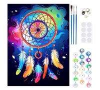 Pintura por Números para Adultos pluma Pintar por Numeros Niños Principiantes flor, DIY Kit de Pintura al óleo de Lienzo con Pinceles, Paint by Numbers Pigmento Acrílico, Mujer Regalo 50x70cm M-838