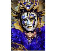 Pintura por números para niños Adultos Diy lienzo preimpreso, Mujer con máscara de payaso Pintura al óleo pintada a mano de Arte Decoración del hogar para un amigo de Regalo de juguete