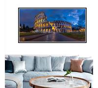 Pintura por Numeros Roma, DIY Kit Pintura por Números Adultos Manualidades, arena De Gladiadores Paint by Numbers con Acrílico Pintura y 3 Pincel, 30x60cm Numeros Cuadro con Bastidor, Room Decor