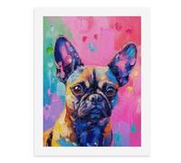 Pintura por números, un colorido bulldog francés, kit de pintura digital para adultos, crea tu propia escena mágica, suministros de arte sin marco, 40 x 50 cm
