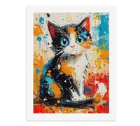 Pintura por números, un colorido kit de pintura digital Cat-6 para adultos, crea tu propia escena mágica, suministros de arte sin marco, 40 x 50 cm