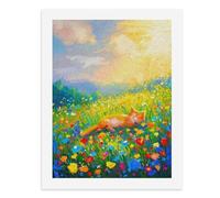 Pintura por números, un gato acogedor anidado en un vibrante campo de flores, kit de pintura digital para adultos, crea tu propia escena mágica, suministros de arte sin marco, 40 x 50 cm