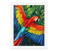 Pintura por números, un guacamayo colorido en vuelo, kit de pintura digital para adultos, crea tu propia escena mágica, suministros de arte sin marco, 40 x 50 cm