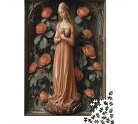 Pintura renacentista Mujer con pétalos Rompecabezas Puzzle,38x26cm/1000pcsAdulto Juego EduGatoivo Decoración del Hogar