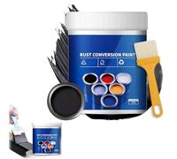 Pintura resistente a la intemperie para metales, convertidor de óxido para metales, pintura antioxidante con pincel, hierro fundido y acero, pintura convertidora de óxido para metal, coche, vallas