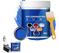 Pintura resistente a la intemperie para metales, convertidor de óxido para metales, pintura antioxidante con pincel, hierro fundido y acero, pintura convertidora de óxido para metal, coche, vallas