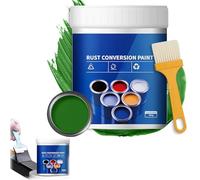 Pintura resistente a la intemperie para metales, convertidor de óxido para metales, pintura antioxidante con pincel, hierro fundido y acero, pintura convertidora de óxido para metal, coche, vallas