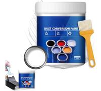 Pintura resistente a la intemperie para metales, convertidor de óxido para metales, pintura antioxidante con pincel, hierro fundido y acero, pintura convertidora de óxido para metal, coche, vallas