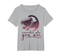 Pintura rupestre de Disney El Rey León: Recuerda quién eres Camiseta, Mujer tallas grandes, Gris Jaspeado, 1XL Grande