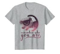 Pintura rupestre de Disney El Rey León: Recuerda quién eres Camiseta, Niños, Gris Jaspeado, 12 años