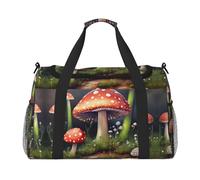 Pintura seta viaje bolsa de lona con cremalleras y asas, gran plegable bolsa de lona para vacaciones en familia, Negro 1, One size