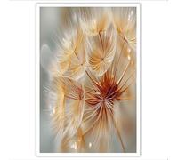 Pintura sobre lienzo Beige Diente de león decoración Paisaje vegetal de salón imagen en lienzo póster de pared para decoración de la sala de estar del hogar cuadro 120x80 cm sin marco