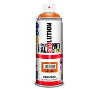 Pintura spray Acrílica Brillo PINTYPLUS EVOLUTION 520cc Pure orange Ral 2004, Estándar
