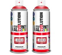 Pintura spray Acrílica EVOLUTION Metalizada 520cc Rojo MT155 (Paquete de 2)