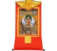 Pintura tibetana de Don Carver. Cinco formas de Manjusri (Buda de la sabiduría, gloria suave), brocado Thangka, for Zen (color: azul, tamaño: pequeño (35 cm * 27 cm) (Colo (Color : Red, Size : Large