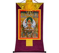 Pintura tibetana de Don Carver. Cinco formas de Manjusri (Buda de la sabiduría, gloria suave), brocado Thangka, for Zen (color: azul, tamaño: pequeño (35 cm * 27 cm) (Colo (Color : Purple, Size : Sm