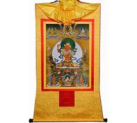 Pintura tibetana de Don Carver. Cinco formas de Manjusri (Buda de la sabiduría, gloria suave), brocado Thangka, for Zen (color: azul, tamaño: pequeño (35 cm * 27 cm) (Colo (Color : Unique Colour, Si