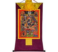 Pintura tibetana de Don Carver. Palden Lhamo (Diosa gloriosa, Remati, Protector de la sabiduría), Brocado Thangka, for Zen (Color: Rojo, Tamaño: Grande (85 cm * 63 c (Col (Color : Purple, Size : Sma