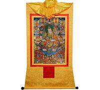 Pintura tibetana de Don Carver. Shakya Senge Tapiz tibetano de Thangka Senge Dradrog Budista Thangka Brocade Guru Padmasambhava (Color: Oro, Tamaño: M) (Color: Azul, Tamaño: M (Colo (Color : Onecolor