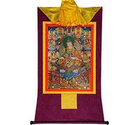 Pintura tibetana de Don Carver. Shakya Senge Tapiz tibetano de Thangka Senge Dradrog Budista Thangka Brocade Guru Padmasambhava (Color: Oro, Tamaño: M) (Color: Azul, Tamaño: M (Colo (Color : Purple,