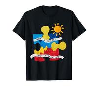 Pintura única de piezas de rompecabezas de concienciación sobre el autismo para apoyo Camiseta