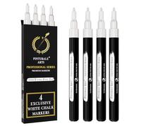 Pinturale Arts Rotulador Tiza Liquida Blanco | Set 4 Rotulador Cristal Borrable | Punta Fina 1mm | Para Ventanas, Pizarra, Borrado Fácil En Seco