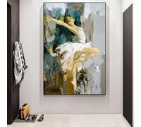Pinturas abstractas de bailarinas sobre lienzo, pósteres e impresiones de arte de pared de bailarina, imágenes modernas para decoración del hogar (60x90 cm/marco interior)