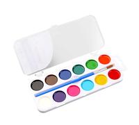Pinturas al agua para niños, paleta de arte para principiantes, juego de colores seguros, kit de pintura lavable, selección de acuarelas brillantes, juego de herramientas creativas aptas para niños