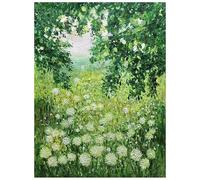 Pinturas Al Óleo De Dientes De León Verdes Pintadas A Mano Sobre Lienzo, Arte Mural Moderno Y Contemporáneo, Paisajes para Sala De Estar, Dormitorio, Decoración Del Hogar, 80 X 120 Cm (32 X 47 P