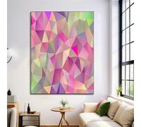 Pinturas Artísticas Lienzo Geometría Gráficos Abstracto, Póster Gradiente, Impresiones y Carteles, Decoración de Pared para Hogar y Dormitorio de Niños, 80x120cm (Sin Marco)