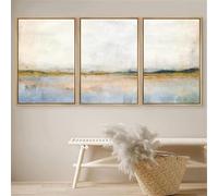 Pinturas de Lienzo-Moderno Abstracto Arte de Pared Pintura de Lienzo Pastel Acuarela Tecla Marrón Cartel Impresión Obra de Arte Sala de Estar Oficina Decoración del Dormitorio-60*70cm/3PCS (Sin marco)
