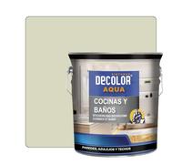 PINTURAS DECOLOR - Cocinas y Baños. Pintura Satinada al Agua para Azulejos, Paredes y Techos.(BLANCO AMARILLENTO) 2,5 LT