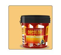 PINTURAS DECOLOR DECORTEX LISO PREMIUM - Pintura revestimiento impermeabilizante para fachadas. (14 litros). VAINILLA
