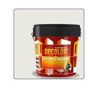 PINTURAS DECOLOR DECORTEX LISO PREMIUM - Pintura revestimiento impermeabilizante para fachadas. (14 litros). GRIS PÁLIDO.