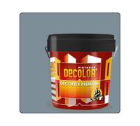 PINTURAS DECOLOR DECORTEX LISO PREMIUM - Pintura revestimiento impermeabilizante para fachadas. (4 litros). GRIS PLOMO.