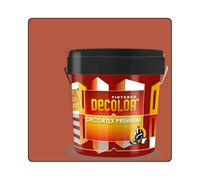 PINTURAS DECOLOR DECORTEX LISO PREMIUM - Pintura revestimiento impermeabilizante para fachadas. (4 litros). Marrón ROJIZO
