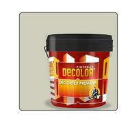 PINTURAS DECOLOR DECORTEX LISO PREMIUM - Pintura revestimiento impermeabilizante para fachadas. (4 litros). GRIS ACERO.