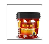 PINTURAS DECOLOR DECORTEX LISO PREMIUM - Pintura revestimiento impermeabilizante para fachadas. (4 litros). BLANCO